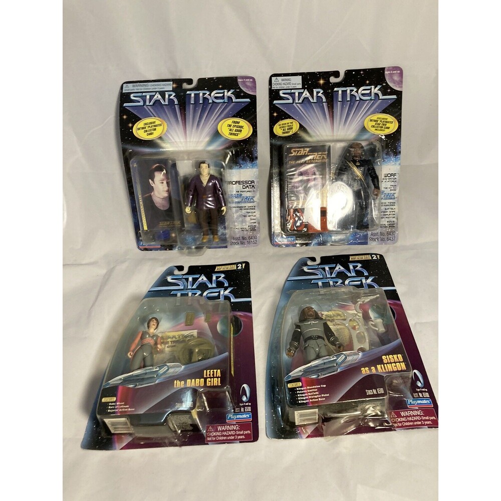 Star Trek Collectible Action Figures Lot The Next Generation NIB SEALED TOY DATA